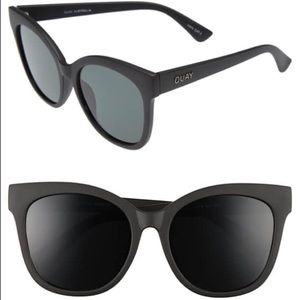 Quay Oversize Black Sunglasses